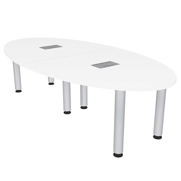 Skutchi Designs 45 in W, 96 in L, 29 in H, Engineered Wood Top, White H-OVL-4693-PT-09-EL - main
